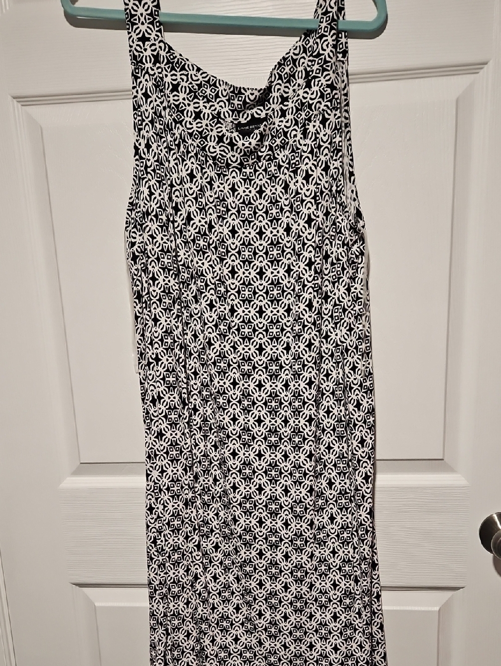 Lane Bryant Black and White Geometric Dress